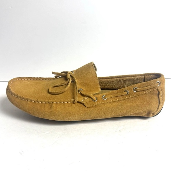 Mercanti Fiorentini Men’s Loafers Mustard Suede, Size 9 M